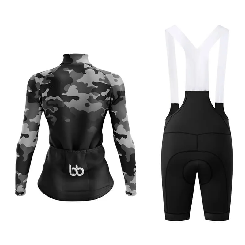 Camouflage Neck Aero Cycling Kit (V3) (Grey-Black)