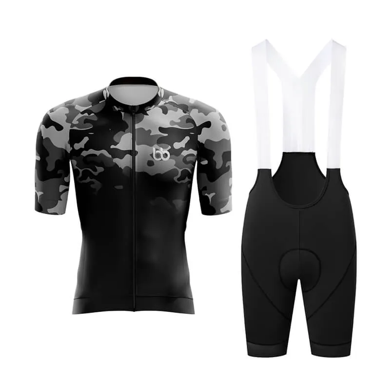 Camouflage Neck Aero Cycling Kit (V3) (Grey-Black)