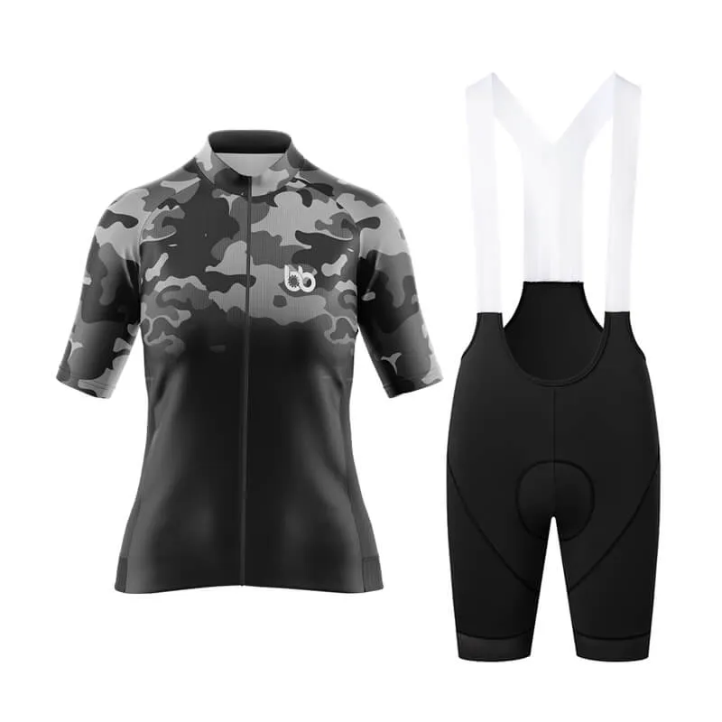 Camouflage Neck Aero Cycling Kit (V3) (Grey-Black)