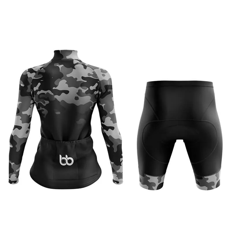 Camouflage Neck Aero Cycling Kit (V3) (Grey-Black)