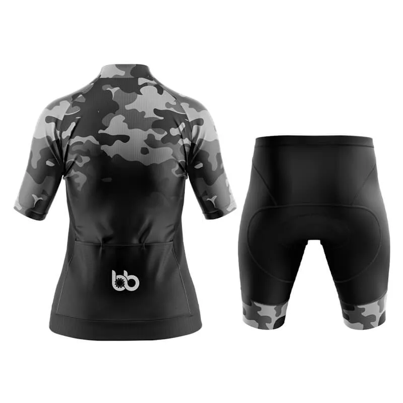 Camouflage Neck Aero Cycling Kit (V3) (Grey-Black)