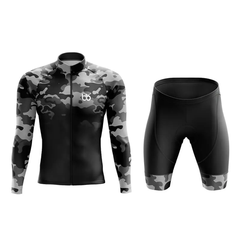 Camouflage Neck Aero Cycling Kit (V3) (Grey-Black)