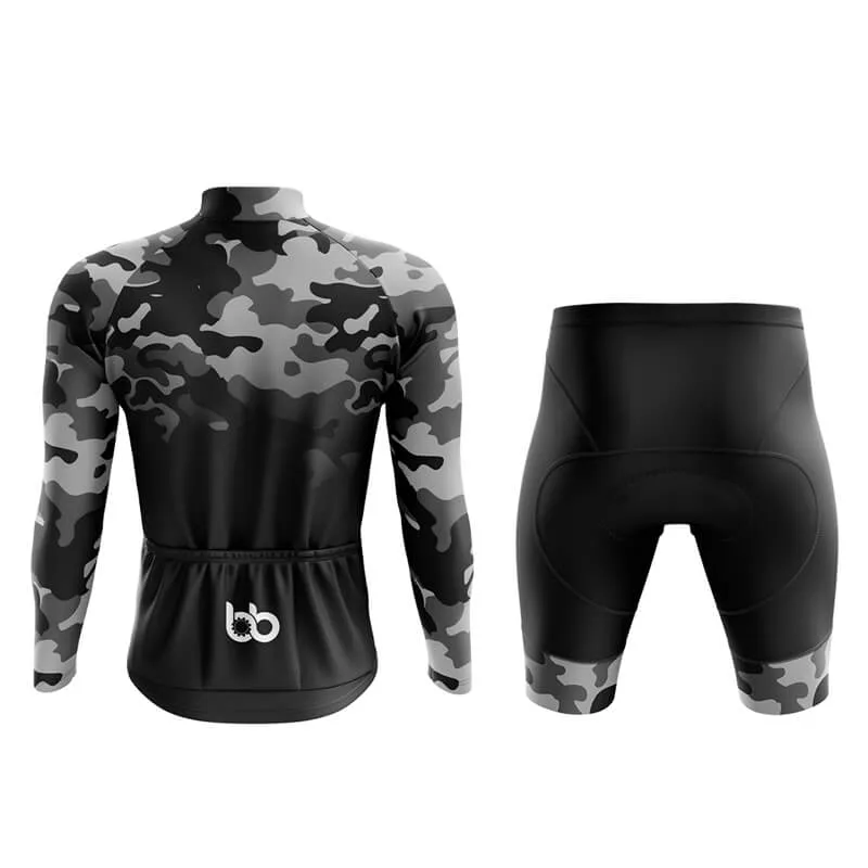 Camouflage Neck Aero Cycling Kit (V3) (Grey-Black)