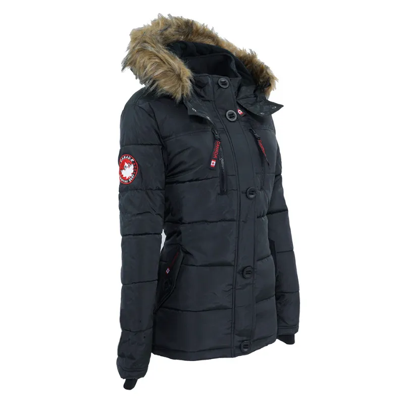 Canada Weather Gear Women's Puffer Jacket with Fur Trim Hood