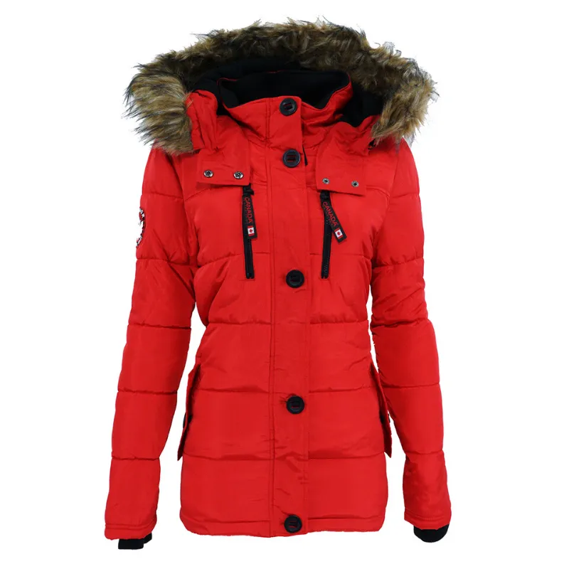 Canada Weather Gear Women's Puffer Jacket with Fur Trim Hood