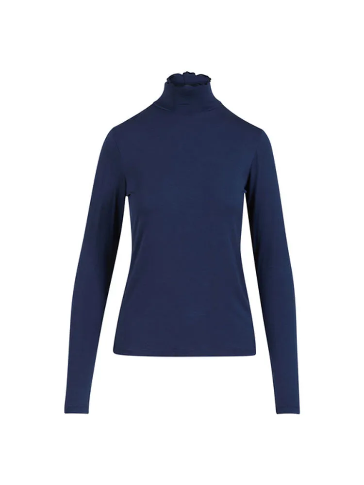 CC Heart Sofia Turtleneck Top Navy