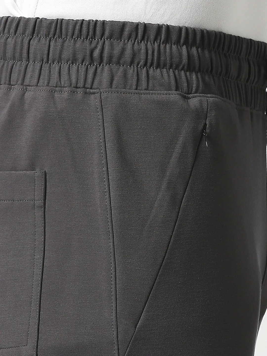 Charcoal Grey Tencel Lycra Track pant