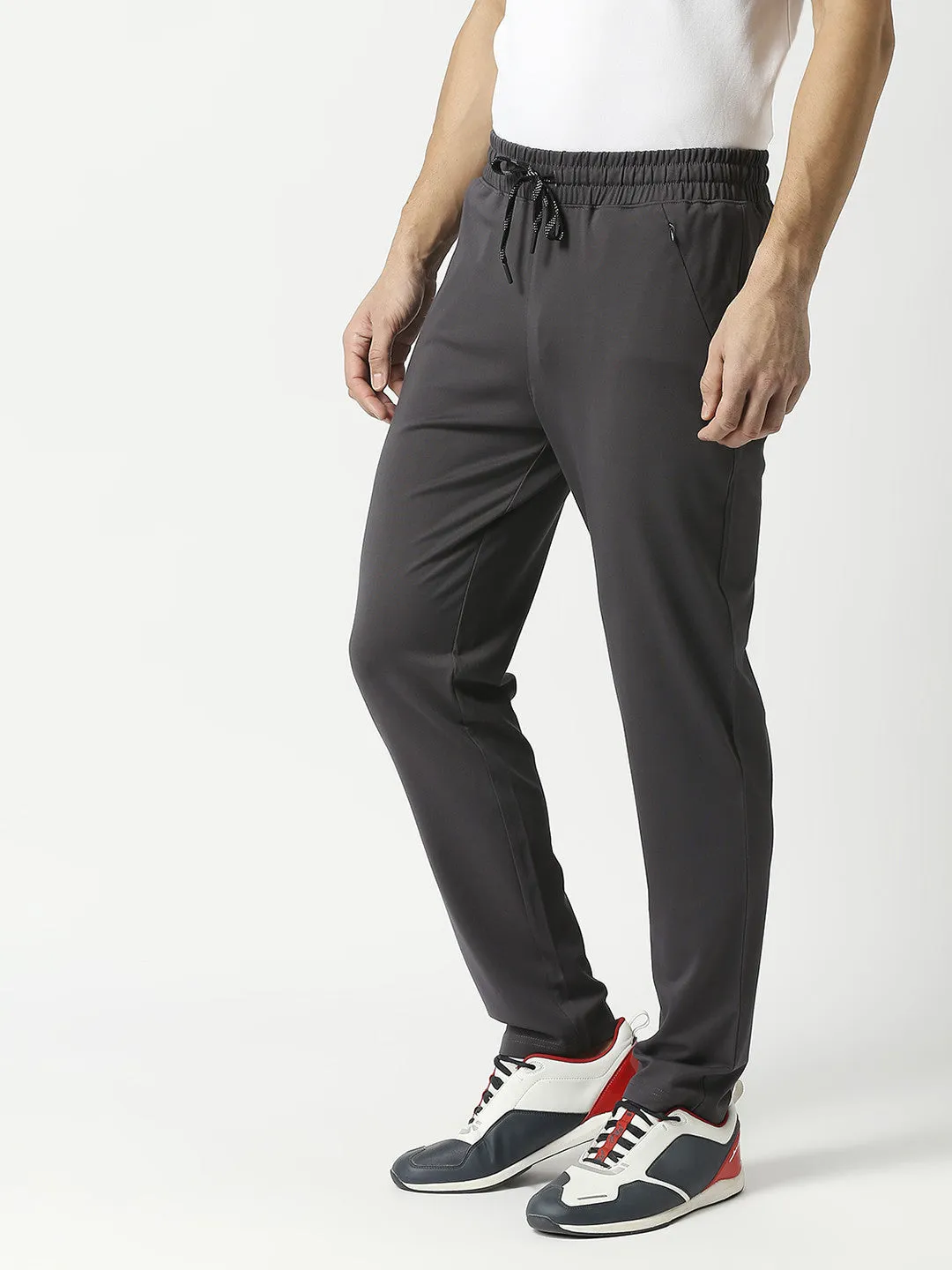 Charcoal Grey Tencel Lycra Track pant