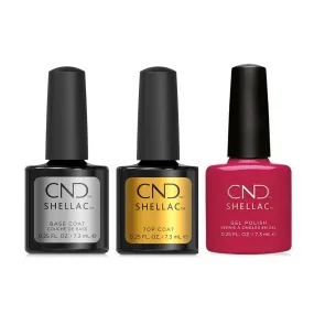 CND - Shellac Combo - Base, Top & Rose Brocade