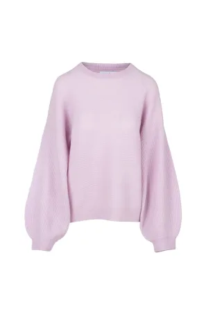 Coastal Cashmere Balloon Sleeve Crewneck, Lilac