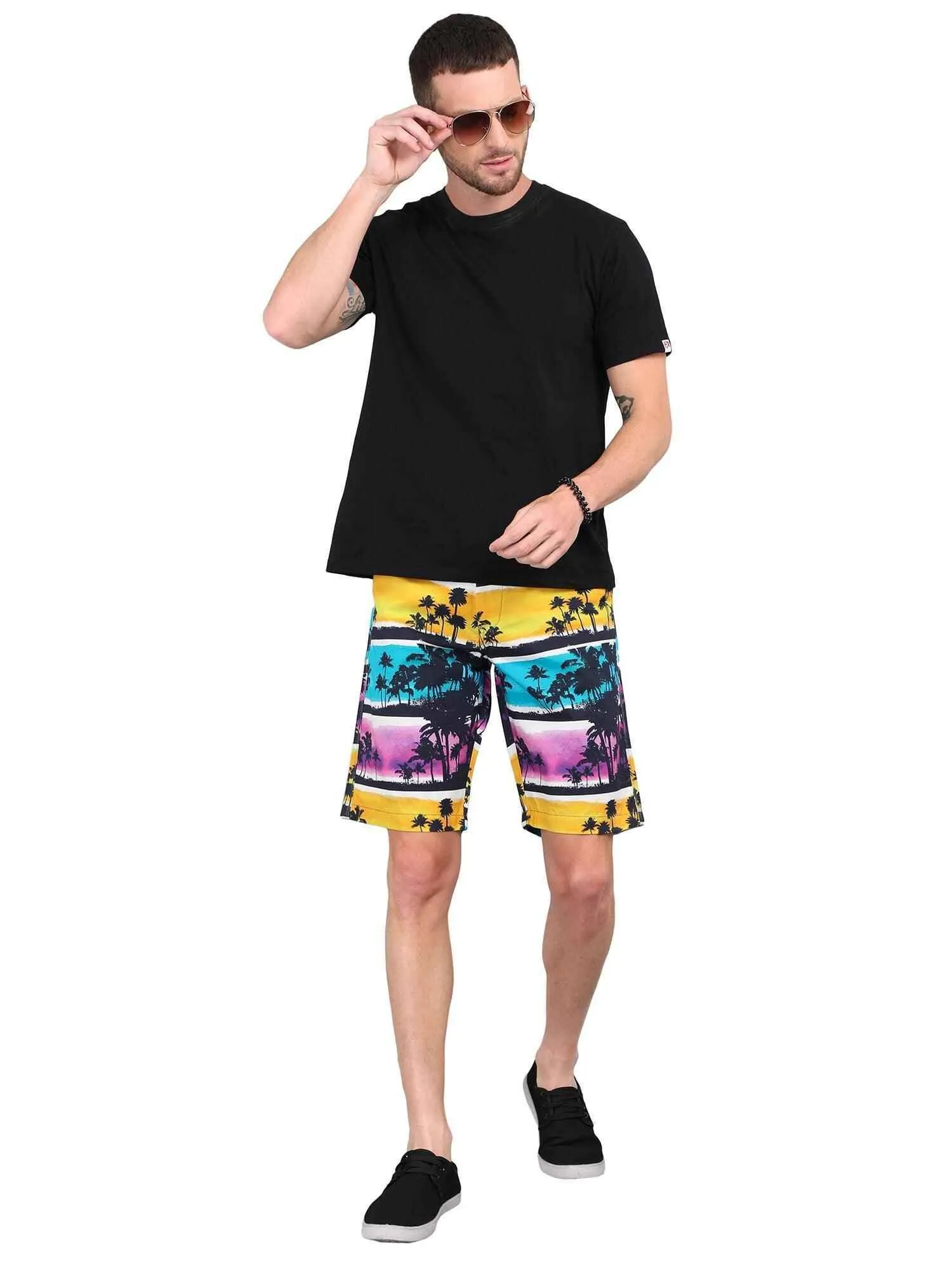 Coco Beach Digital Printed Giza Cotton Men's Shorts