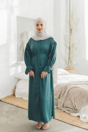 Darya Balloon Sleeve Abaya- Teal