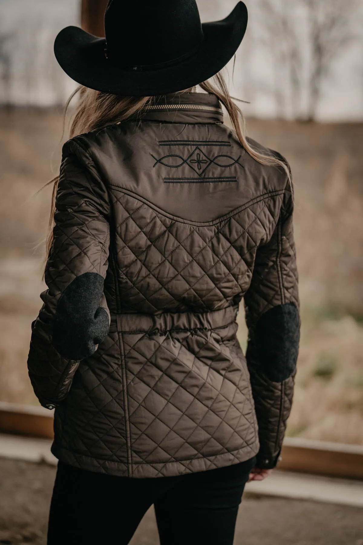 'Denali' Quilted Jacket in Gunmetal by Madison Creek (S & M Only)