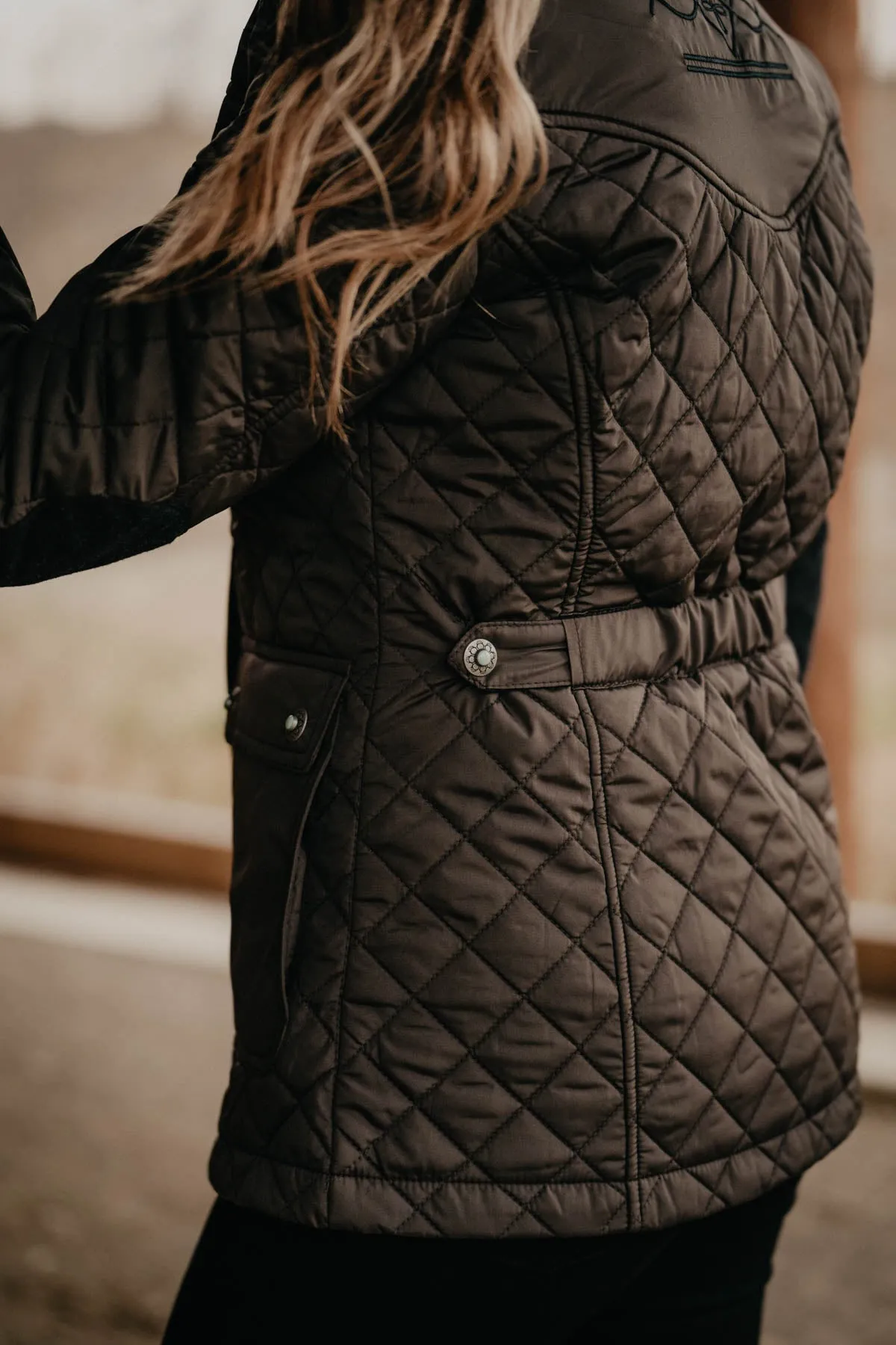 'Denali' Quilted Jacket in Gunmetal by Madison Creek (S & M Only)