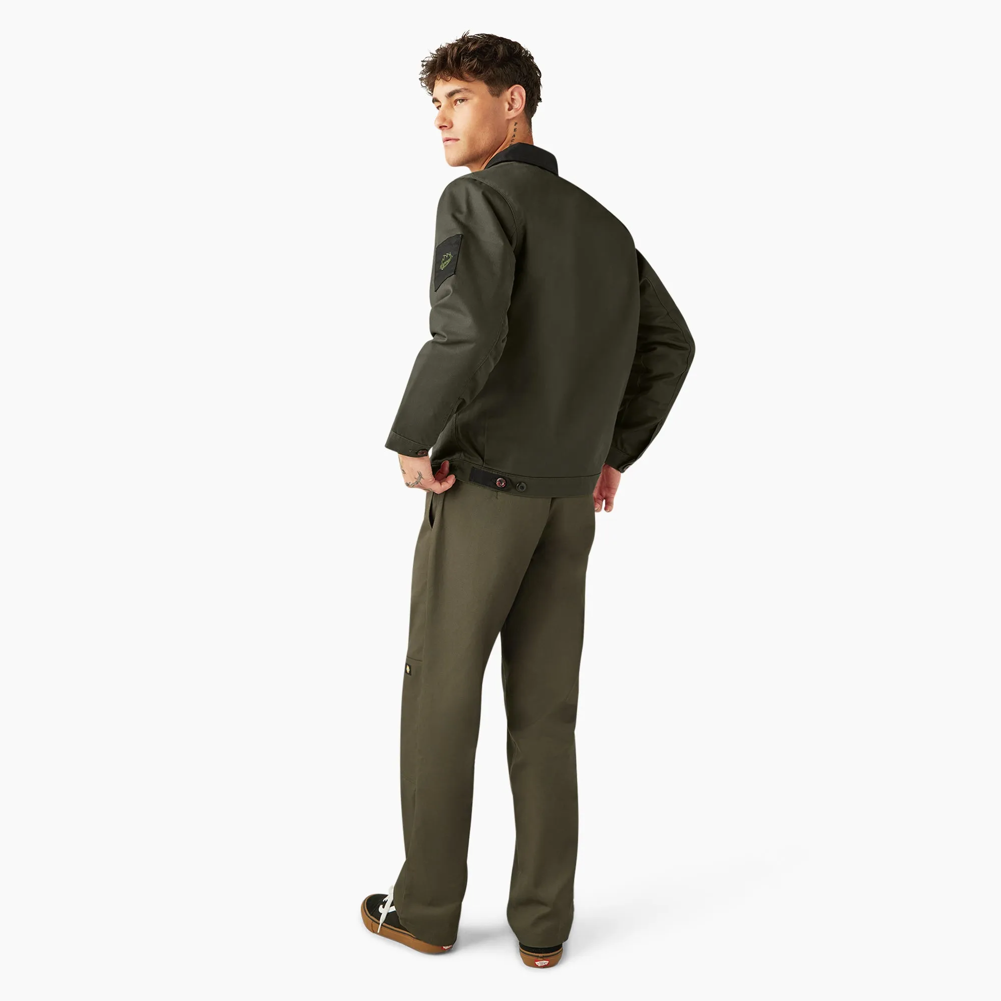 Dickies X Spitfire Quilt Lined Woven Twill Water Resistant Jacket Olive