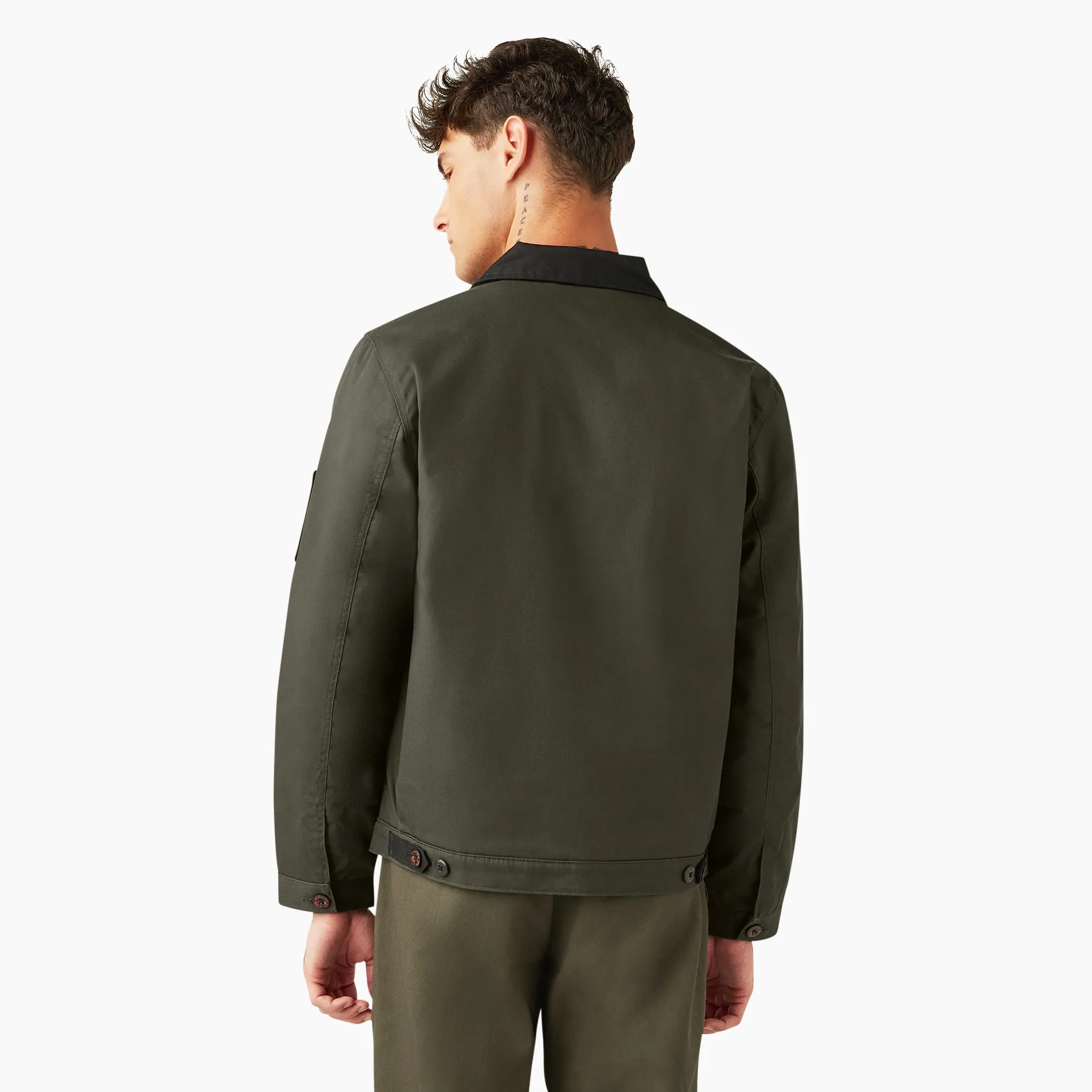 Dickies X Spitfire Quilt Lined Woven Twill Water Resistant Jacket Olive