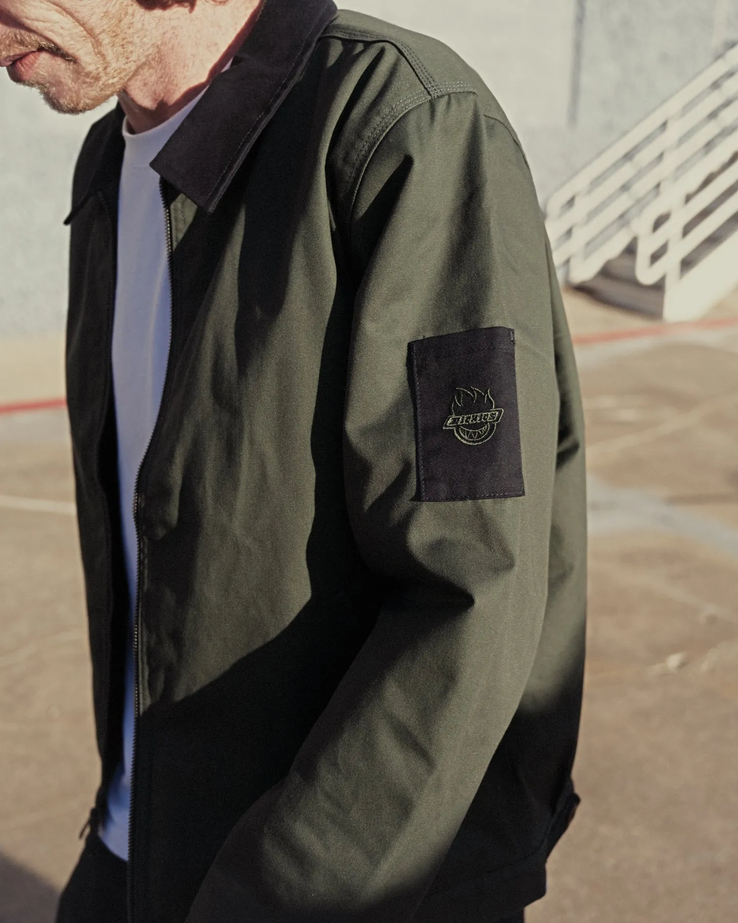 Dickies X Spitfire Quilt Lined Woven Twill Water Resistant Jacket Olive