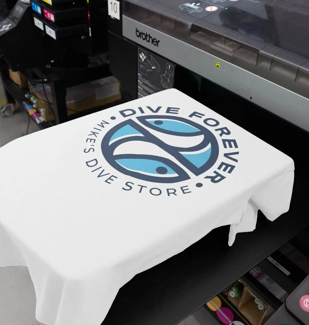 Dive Forever T-Shirt Blue Outline