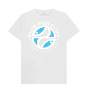 Dive Forever T-Shirt Blue With White Outline