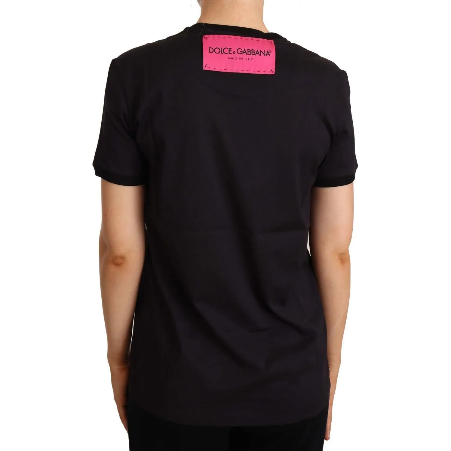 Dolce & Gabbana Elegant Black Cotton Logo Tee