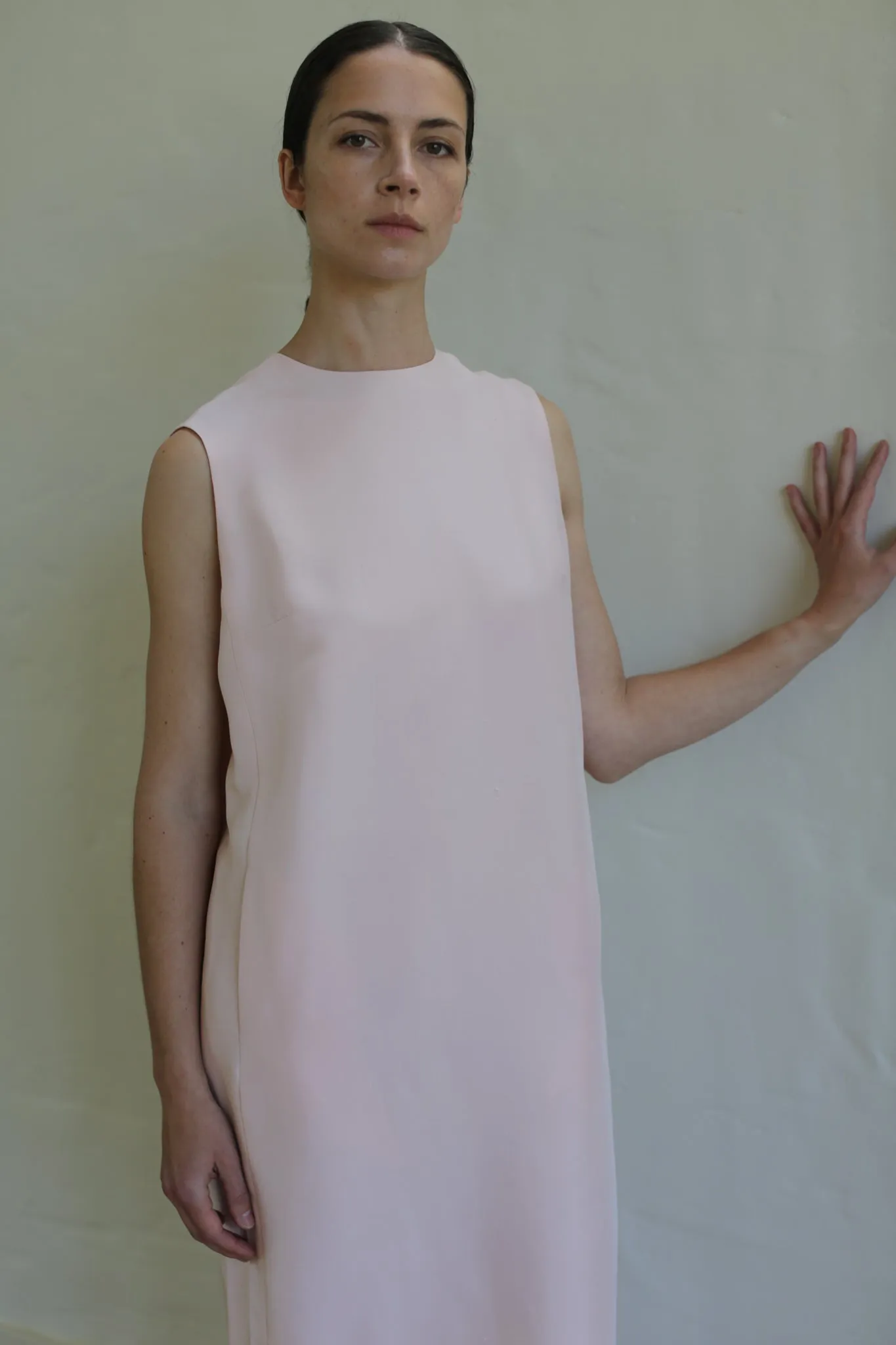 Dupioni Crewneck Dress | Peony