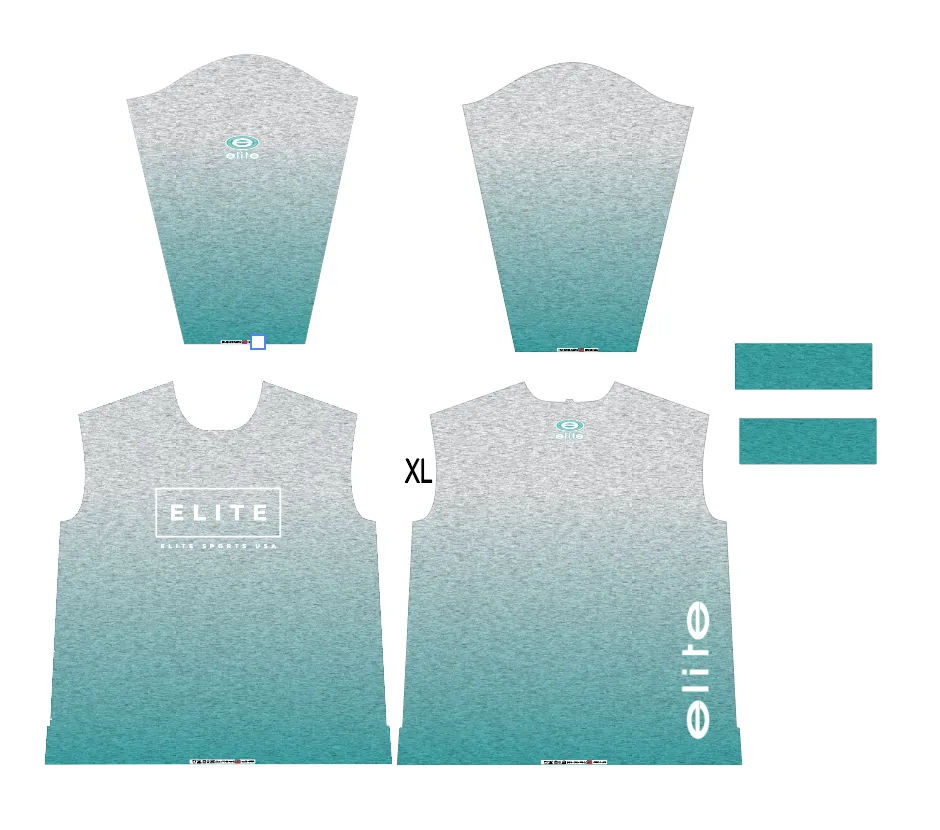 Elite Jersey Hoodie – Teal Heather Fade Elite Box Logo