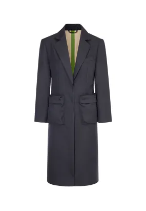 Ember Crease-Free Easy-Care Soft Wool Coat with Oversized Pockets