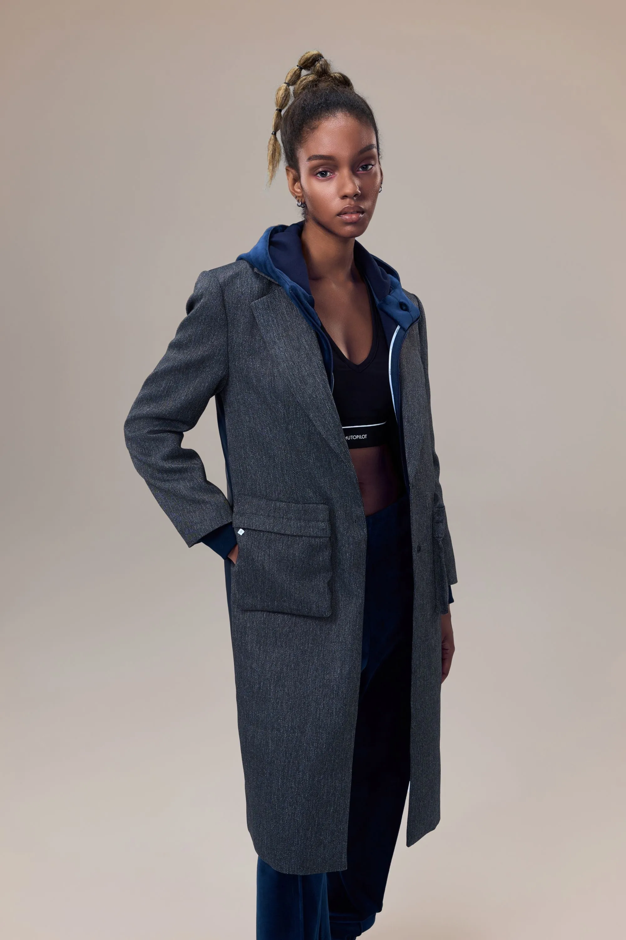 Ember Crease-Free Easy-Care Soft Wool Coat with Oversized Pockets