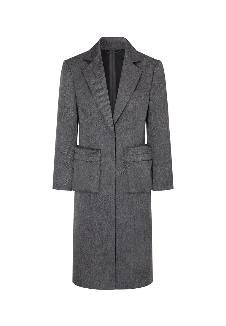 Ember Crease-Free Easy-Care Soft Wool Coat with Oversized Pockets