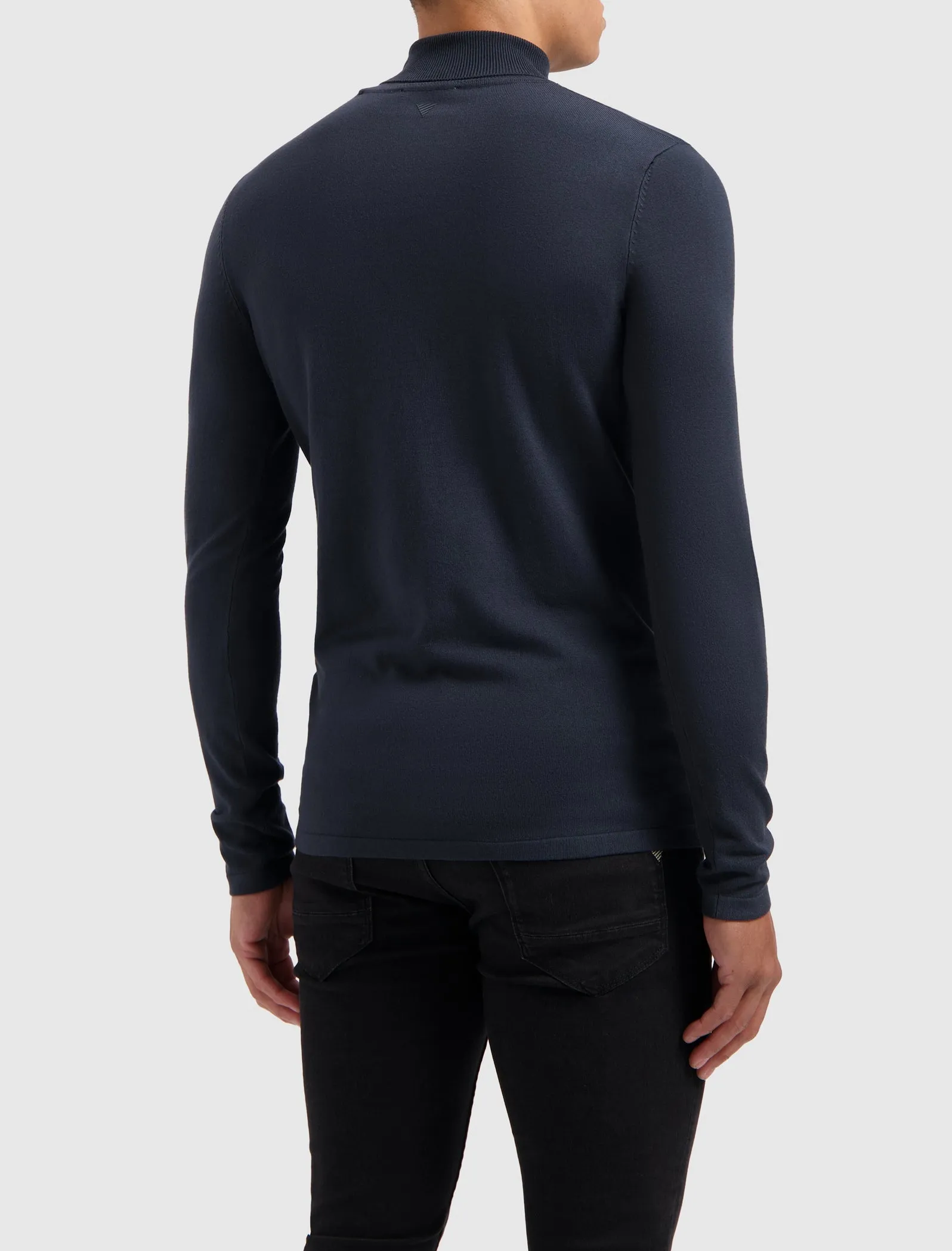 Essential Knitwear Turtleneck Sweater | Navy