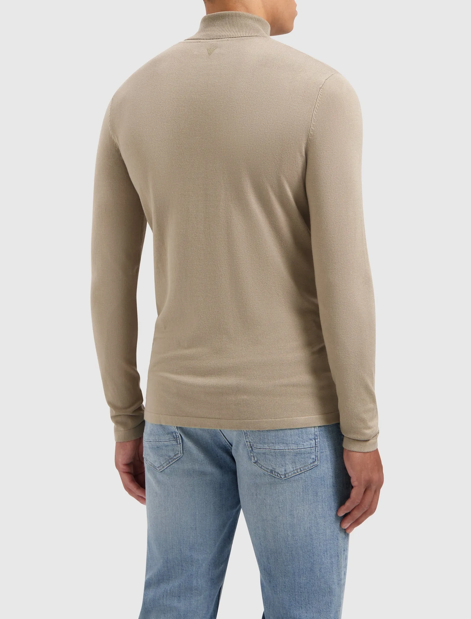 Essential Knitwear Turtleneck Sweater | Taupe