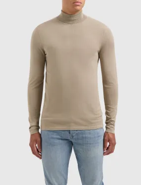 Essential Knitwear Turtleneck Sweater | Taupe