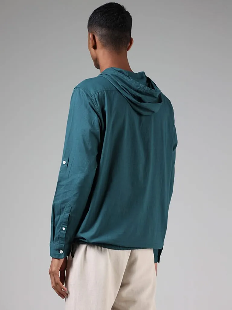 ETA Teal Resort-Fit Zipper Hoodie Shirt