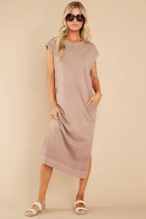 Everything I Wanted Light Mocha Midi Dress