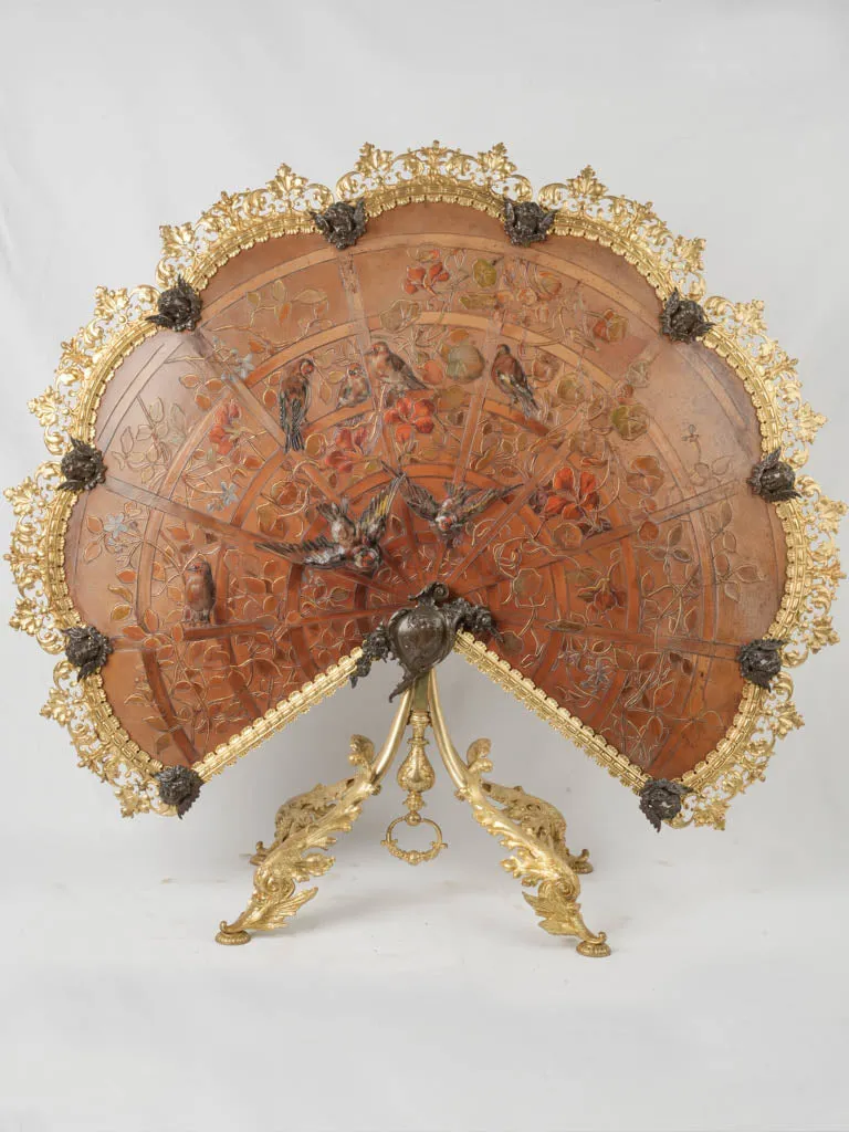 Exceptional & Rare Napoleon III Gilt Bronze Fire Screen 38½"