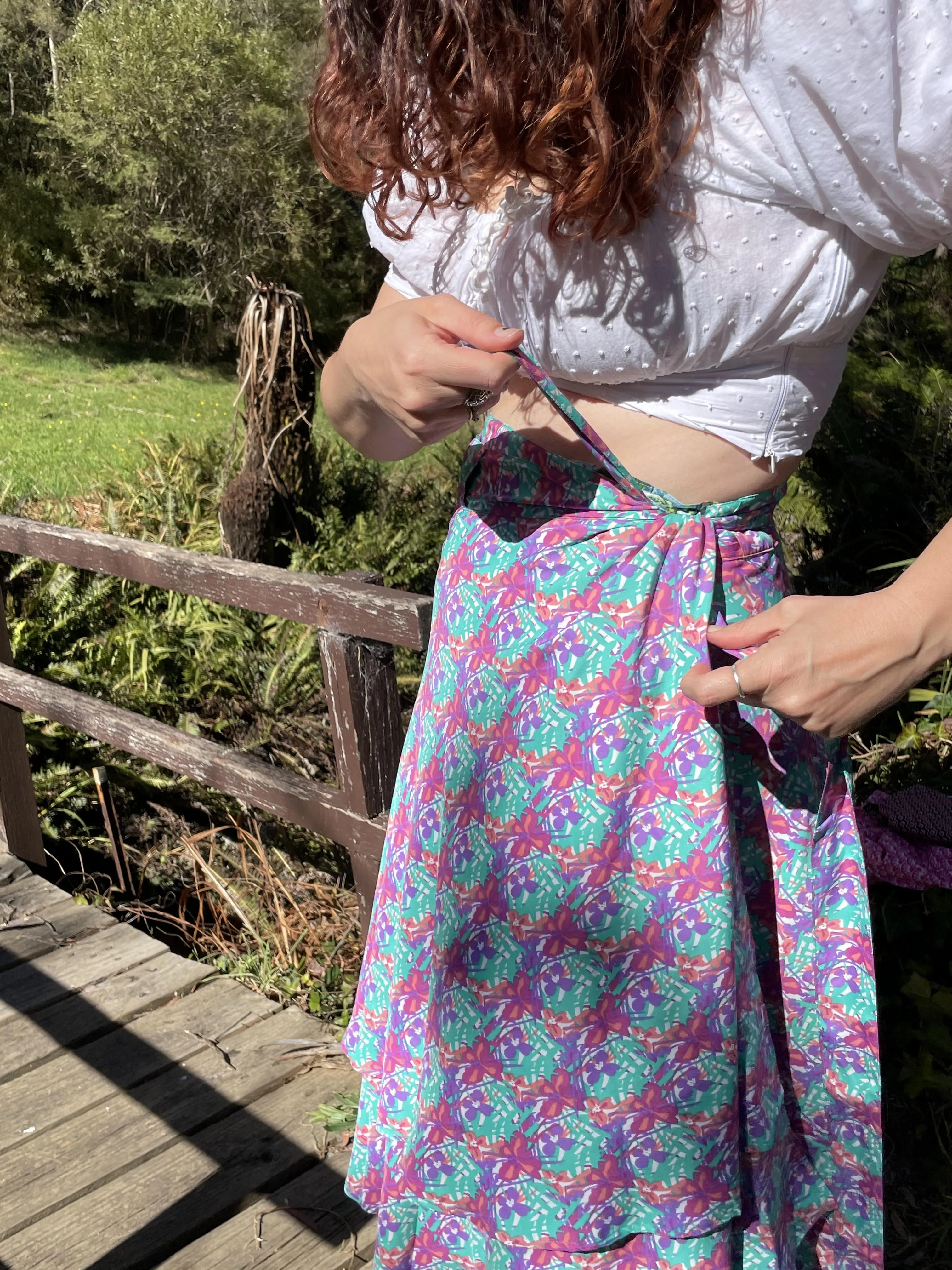 Fair Trade Freedom Upcycled Fabric Wrap Skirt