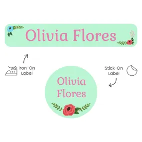 Floral Camp Clothing Labels Pack