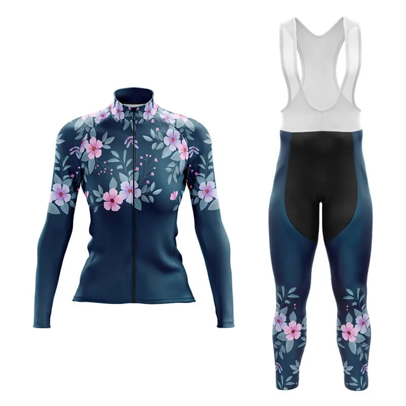 Floral Neck Cherry Blossom Aero Cycling Kit