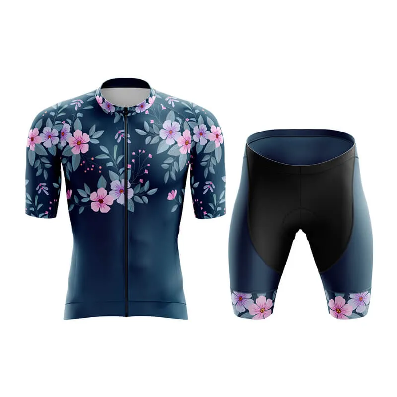 Floral Neck Cherry Blossom Aero Cycling Kit