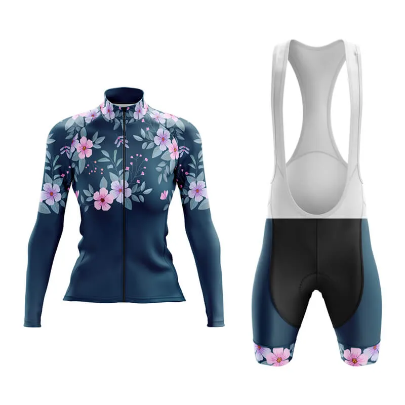 Floral Neck Cherry Blossom Aero Cycling Kit