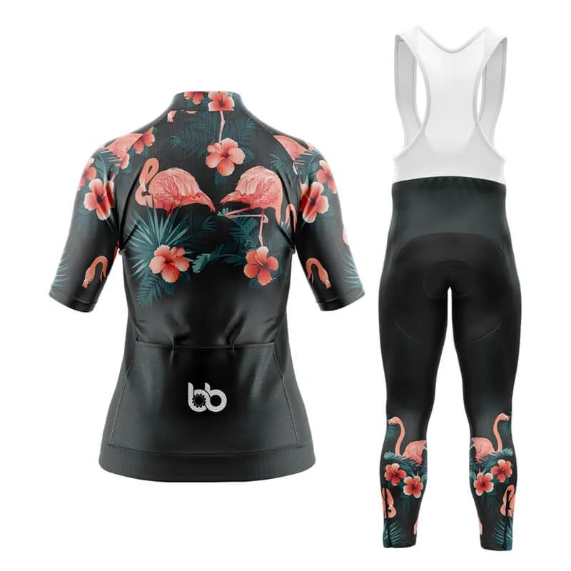 Floral Neck Flamingo Aero Cycling Kit