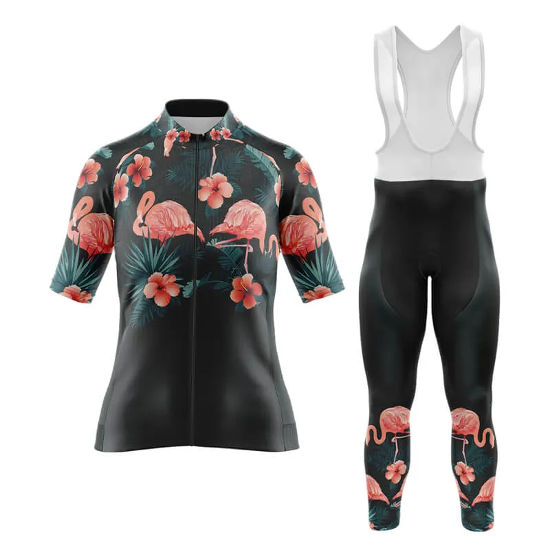 Floral Neck Flamingo Aero Cycling Kit