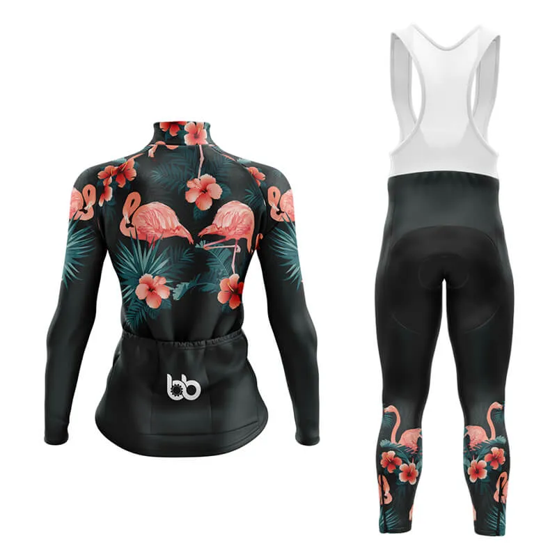 Floral Neck Flamingo Aero Cycling Kit