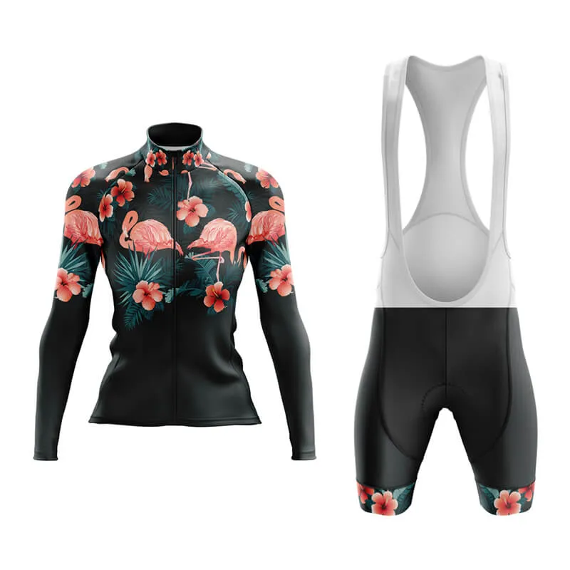 Floral Neck Flamingo Aero Cycling Kit