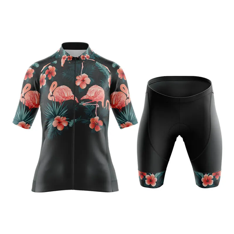 Floral Neck Flamingo Aero Cycling Kit