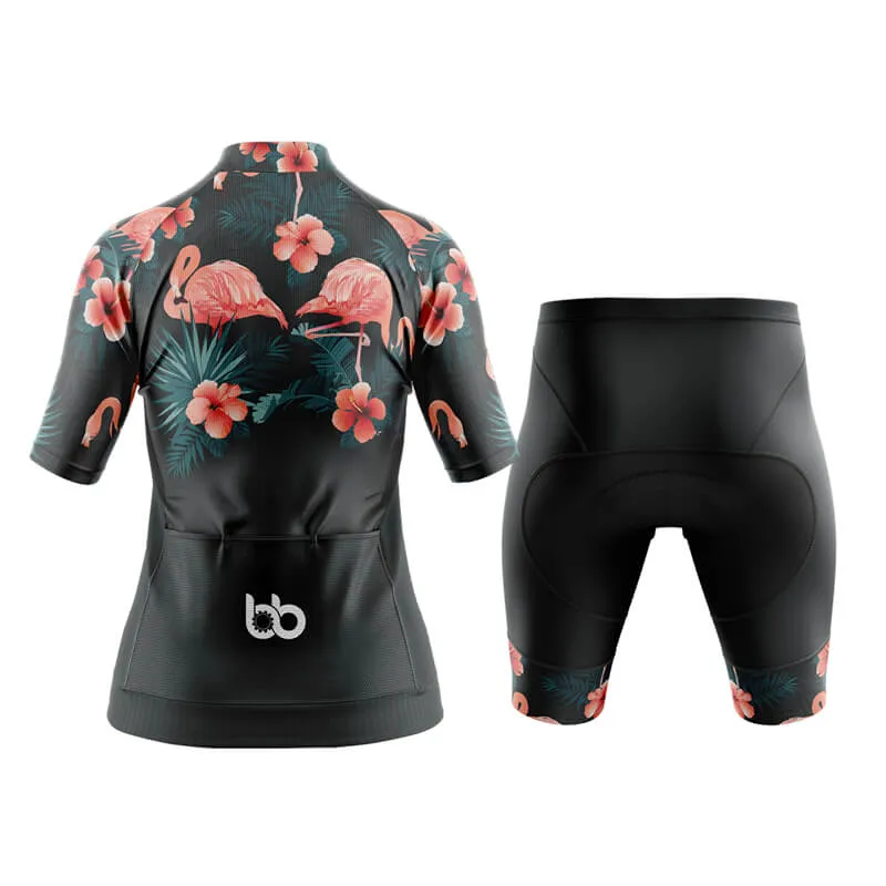 Floral Neck Flamingo Aero Cycling Kit