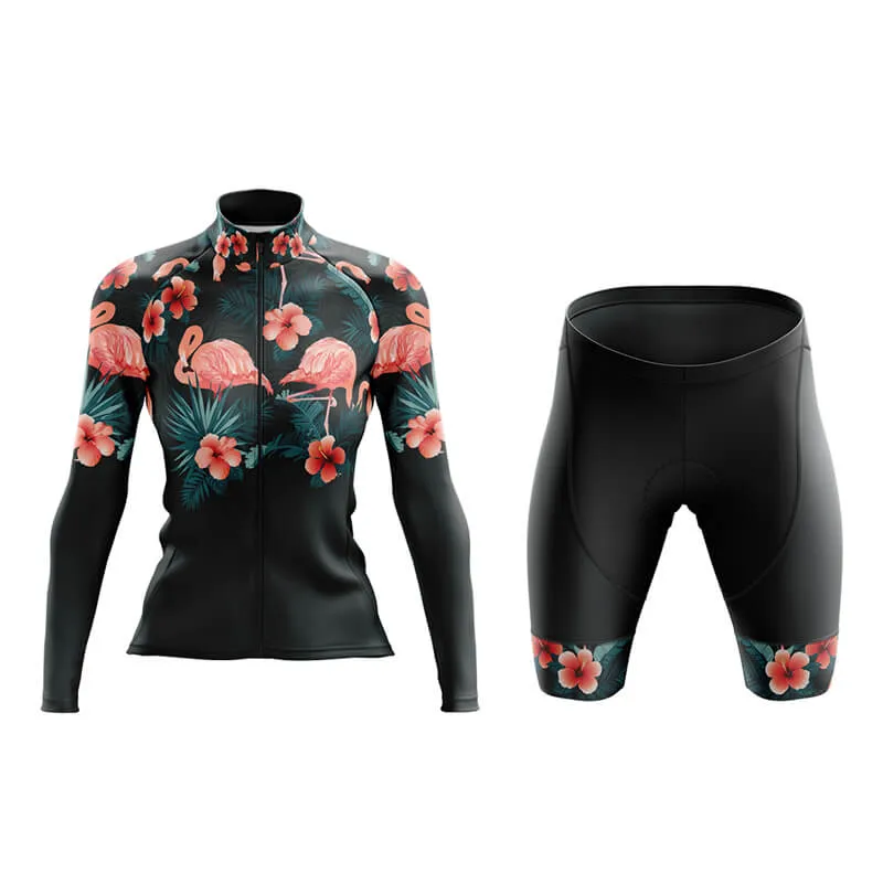 Floral Neck Flamingo Aero Cycling Kit