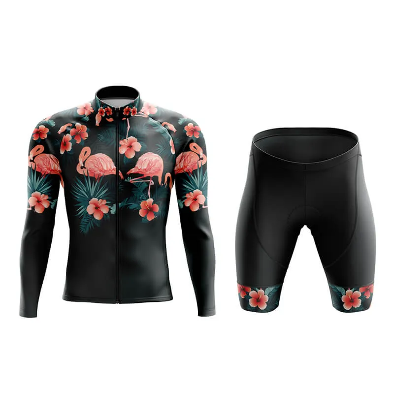 Floral Neck Flamingo Aero Cycling Kit