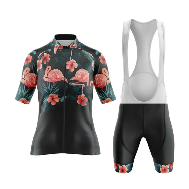 Floral Neck Flamingo Aero Cycling Kit