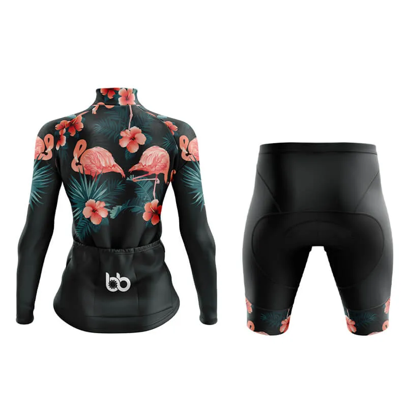 Floral Neck Flamingo Aero Cycling Kit